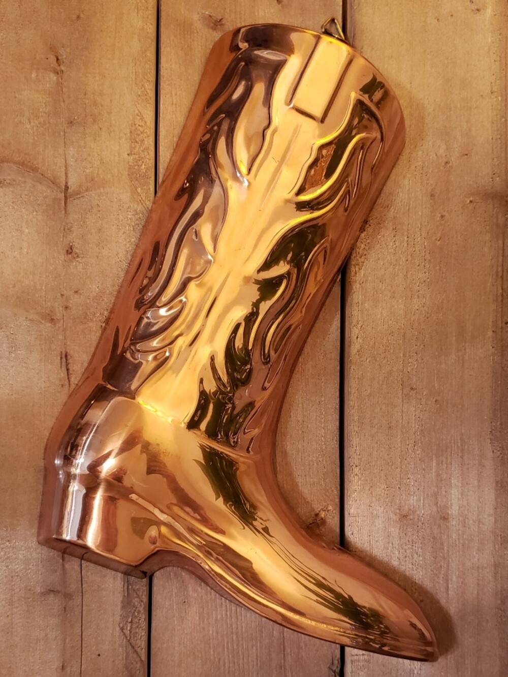 Vintage B&M Douro Copper Cowboy Boot Mold Made In Korea